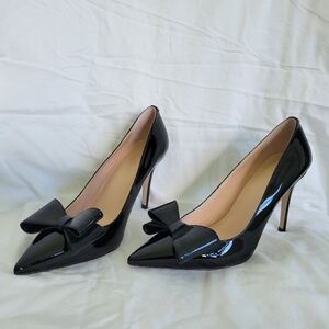 Kate Spade Patent Bow Pumps Heels Shoes 8.5 NWT